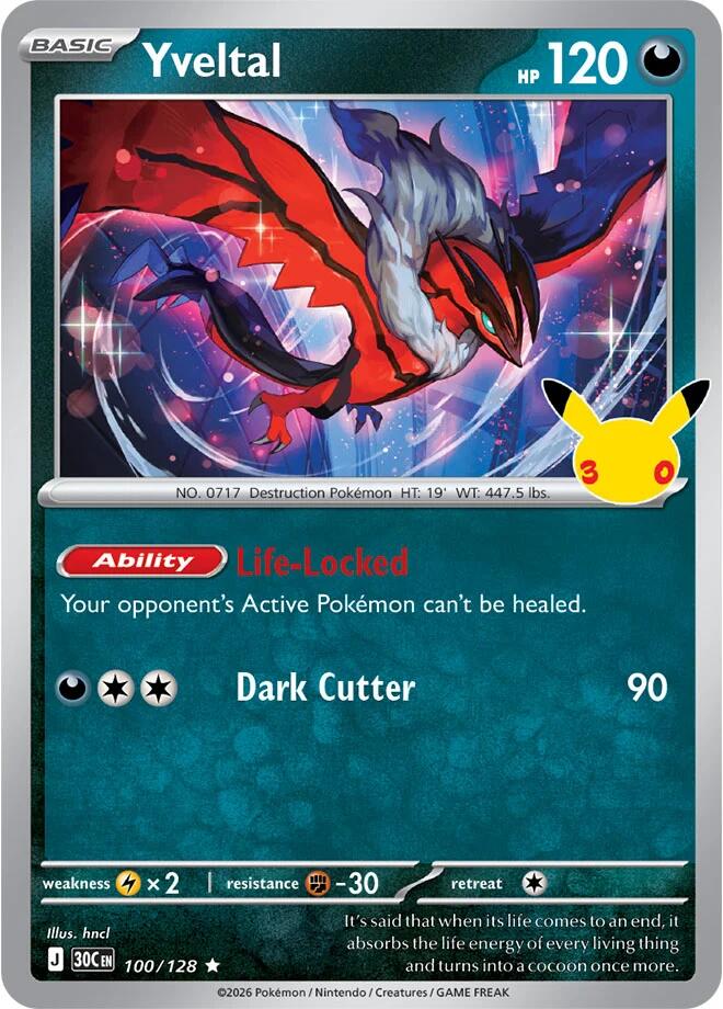 Yveltal (100/128) [Mega Evolution: 30th Celebration] | I Want That Stuff Brandon