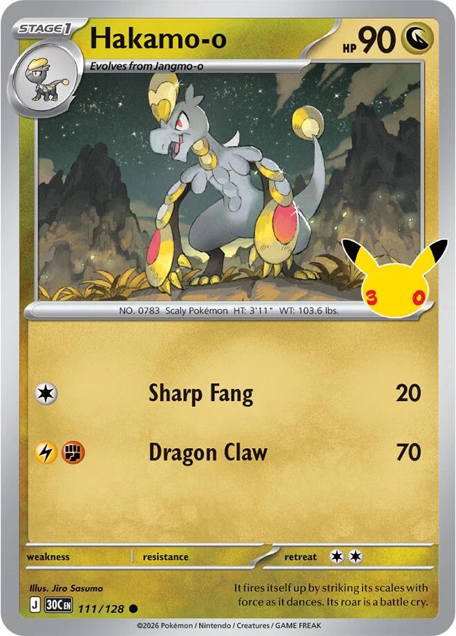 Hakamo-o (111/128) [Mega Evolution: 30th Celebration] | I Want That Stuff Brandon