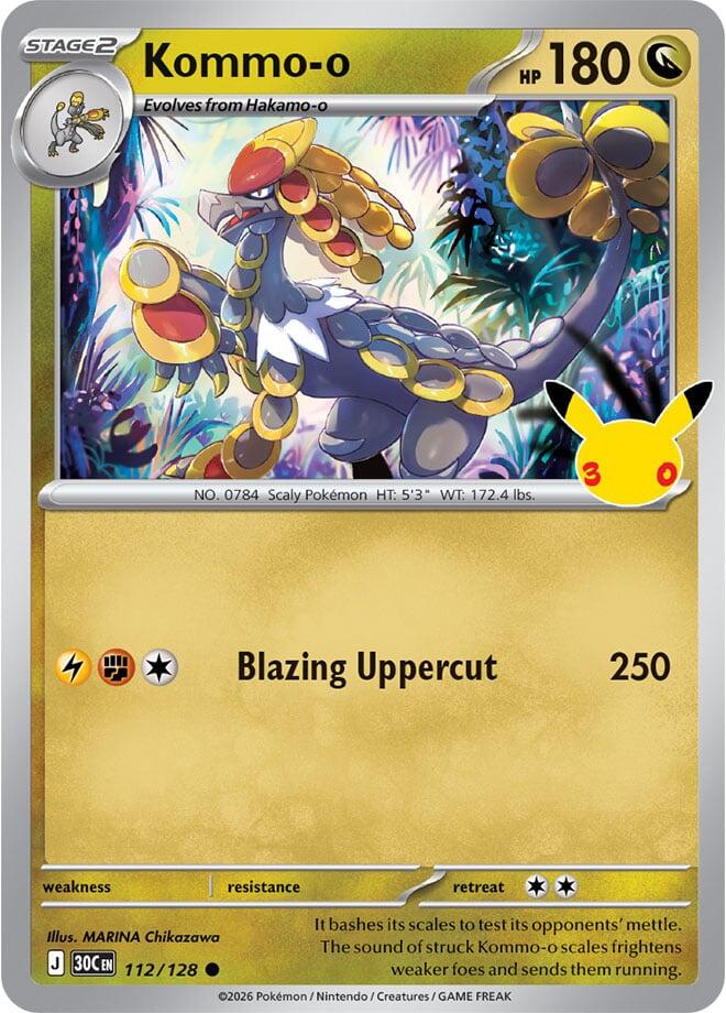 Kommo-o (112/128) [Mega Evolution: 30th Celebration] | I Want That Stuff Brandon
