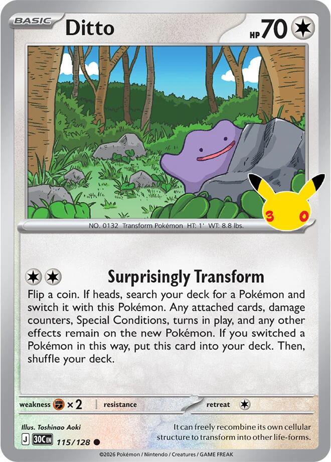 Ditto (115/128) [Mega Evolution: 30th Celebration] | I Want That Stuff Brandon