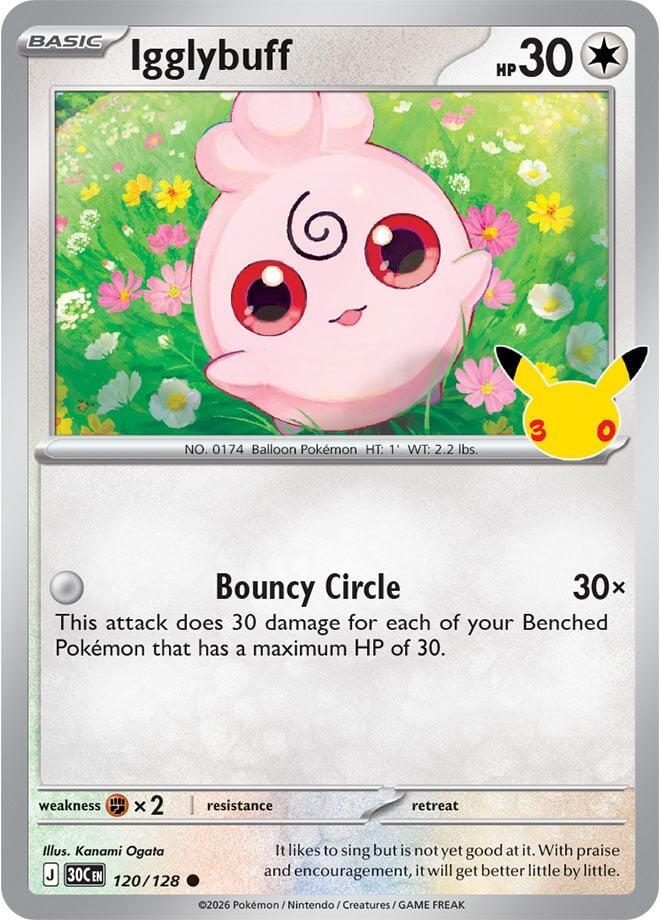 Igglybuff (120/128) [Mega Evolution: 30th Celebration] | I Want That Stuff Brandon