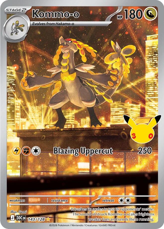 Kommo-o (143/128) [Mega Evolution: 30th Celebration] | I Want That Stuff Brandon