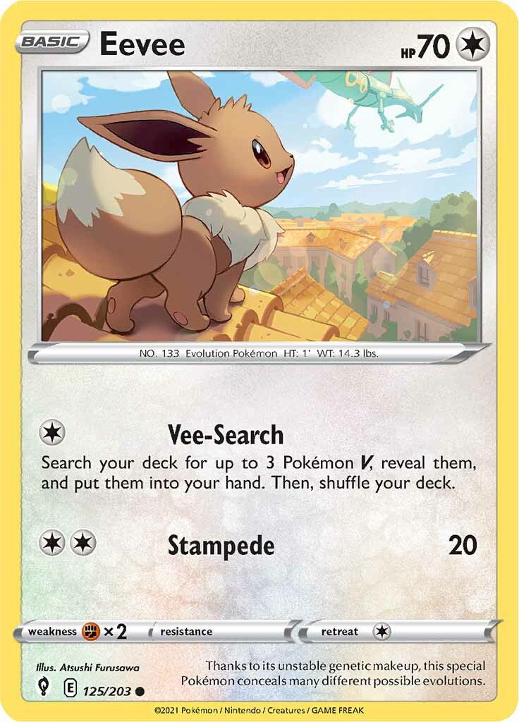 Eevee (125/203) [Sword & Shield: Evolving Skies] | I Want That Stuff Brandon