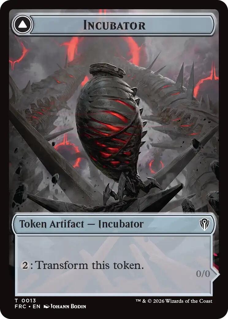 Phyrexian // Incubator Double-Sided Token [Reality Fracture Commander Tokens] | I Want That Stuff Brandon