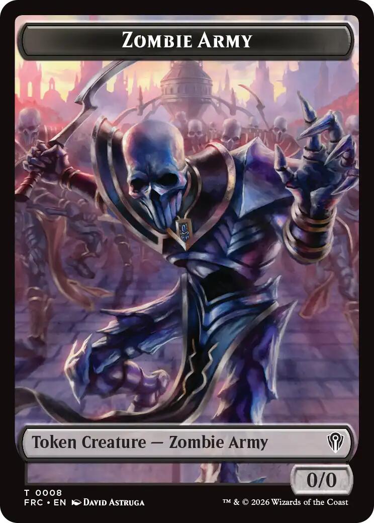Zombie Army // Goblin Double-Sided Token [Reality Fracture Commander Tokens] | I Want That Stuff Brandon