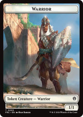Warrior // Shark Double-Sided Token [Reality Fracture Commander Tokens] | I Want That Stuff Brandon