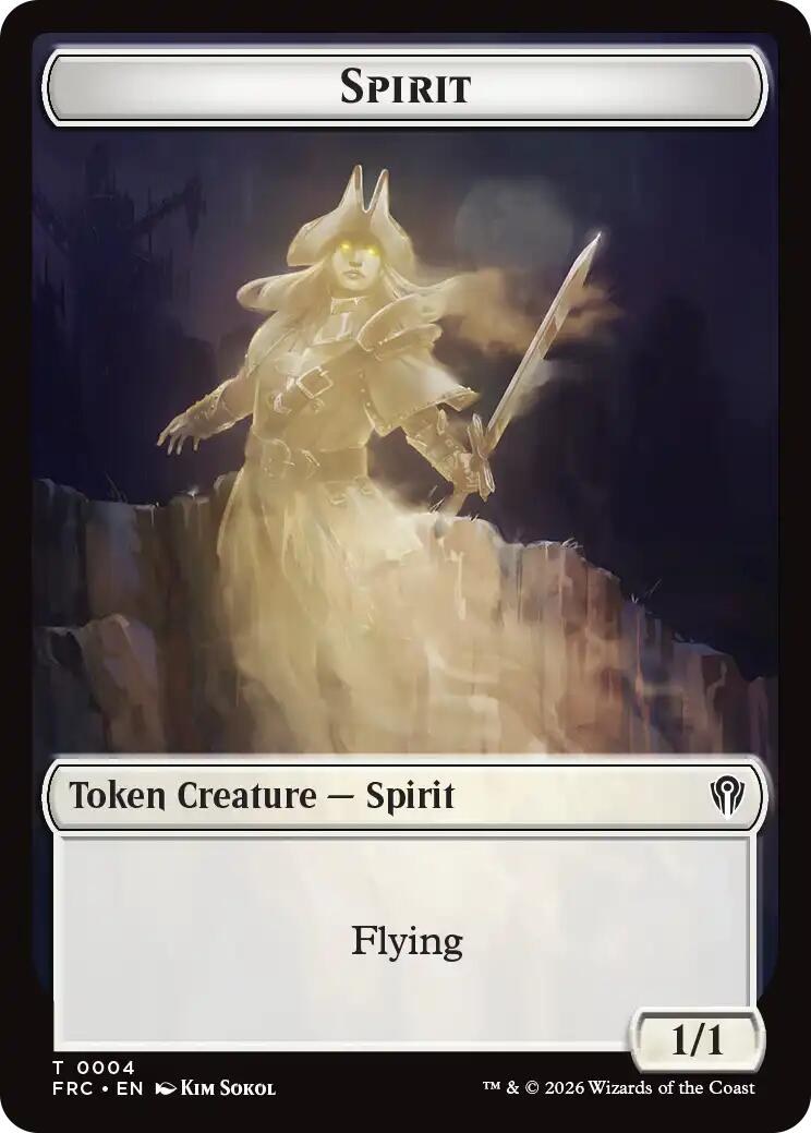 Spirit // Jace Double-Sided Token [Reality Fracture Commander Tokens] | I Want That Stuff Brandon