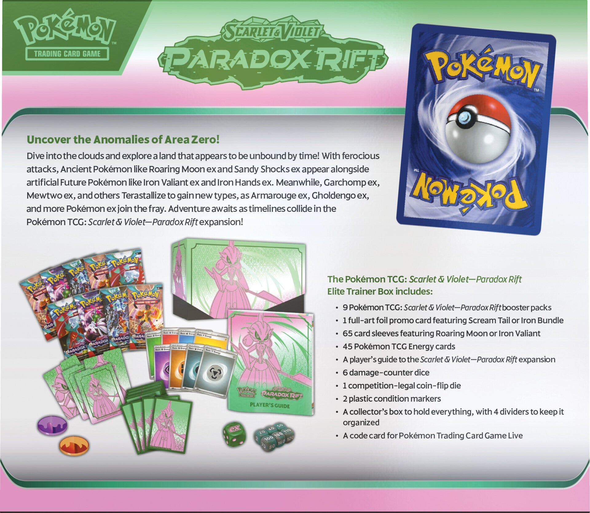 Scarlet & Violet: Paradox Rift - Elite Trainer Box (Iron Valiant) | I Want That Stuff Brandon