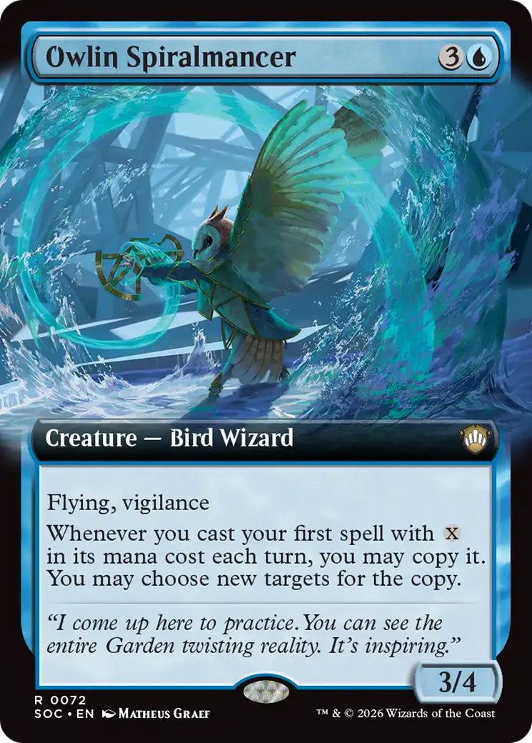 Owlin Spiralmancer (Extended Art) [Secrets of Strixhaven Commander] | I Want That Stuff Brandon