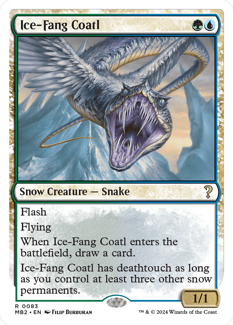 Ice-Fang Coatl (White Border) [Mystery Booster 2] | I Want That Stuff Brandon