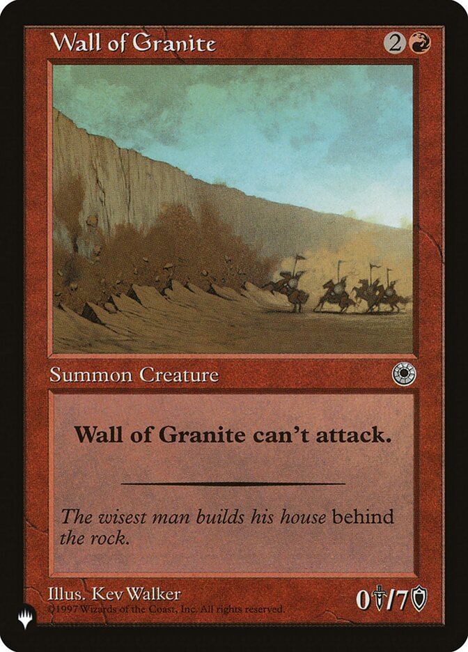 Wall of Granite [The List] | I Want That Stuff Brandon