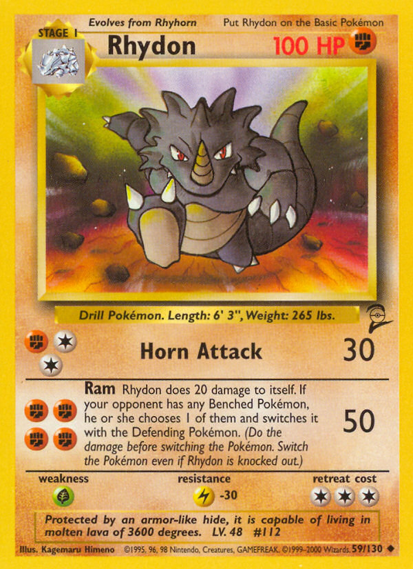 Rhydon (59/130) [Base Set 2] | I Want That Stuff Brandon