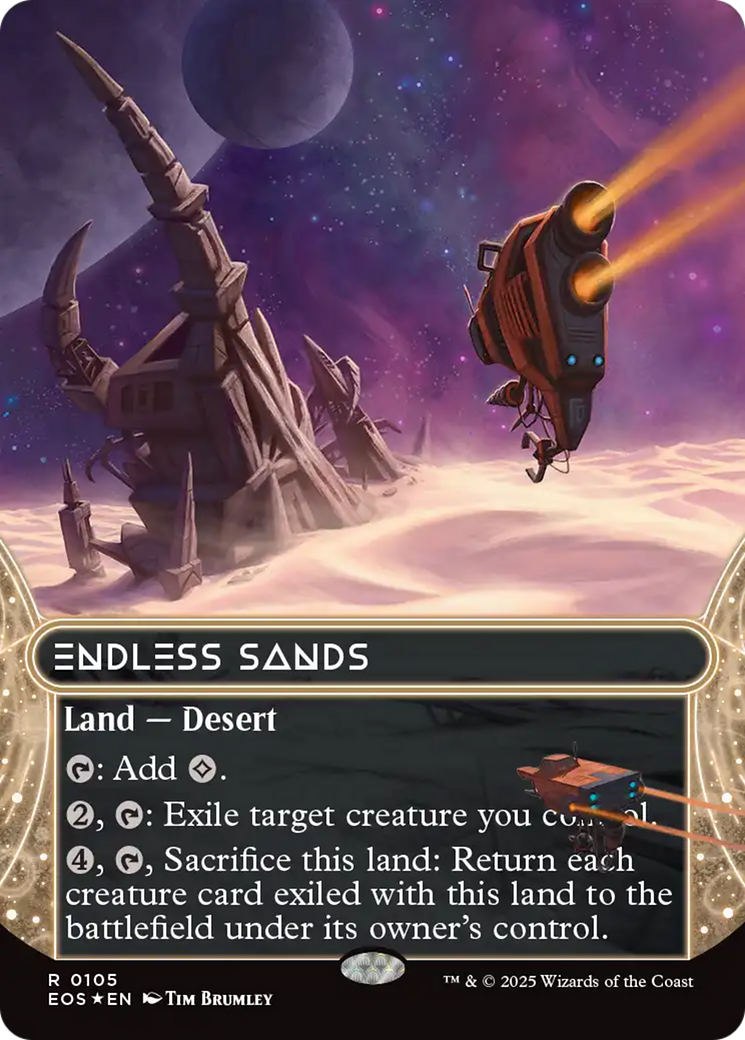 Endless Sands (0105) (Borderless) (Galaxy Foil) [Edge of Eternities: Stellar Sights] | I Want That Stuff Brandon