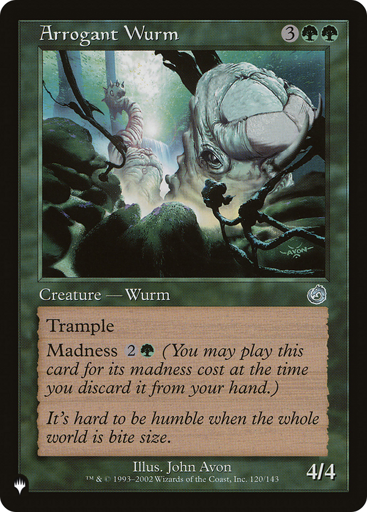 Arrogant Wurm [The List Reprints] | I Want That Stuff Brandon