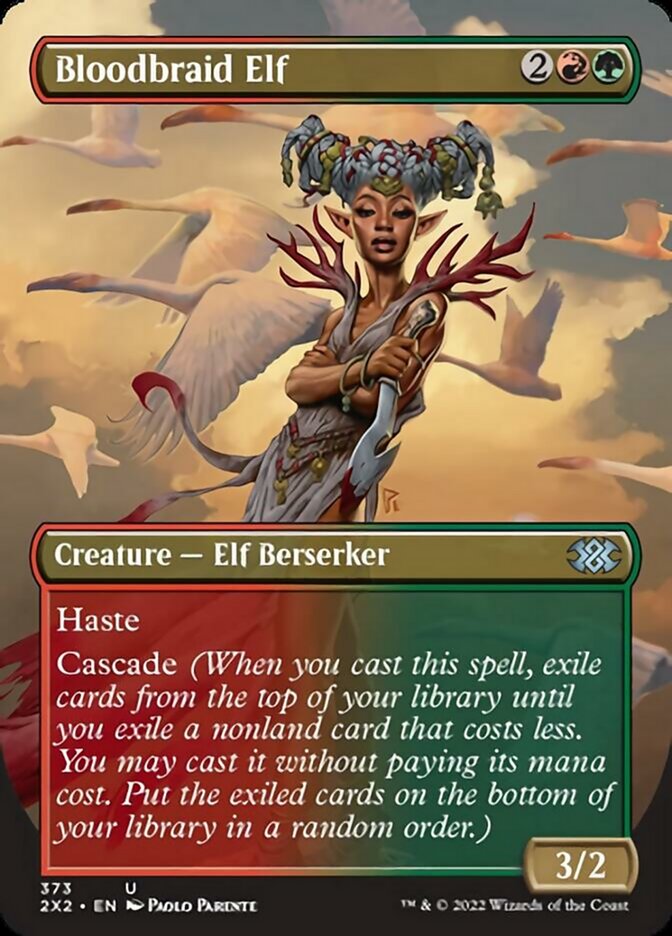 Bloodbraid Elf (Borderless Alternate Art) [Double Masters 2022] | I Want That Stuff Brandon