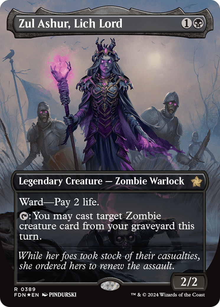 Zul Ashur, Lich Lord (Borderless) (Mana Foil) [Foundations] | I Want That Stuff Brandon