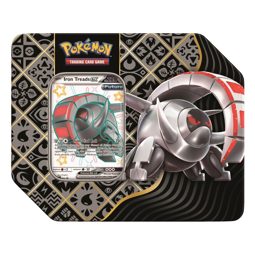 Scarlet & Violet: Paldean Fates - Tin (Iron Treads ex) | I Want That Stuff Brandon