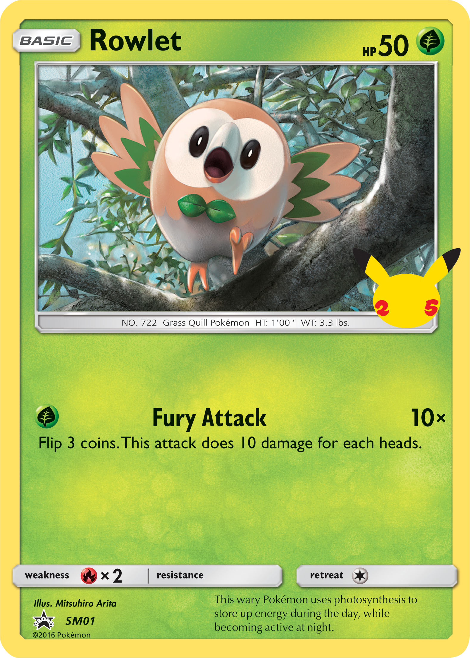 Rowlet (SM01) (Jumbo Card) [First Partner Pack] | I Want That Stuff Brandon