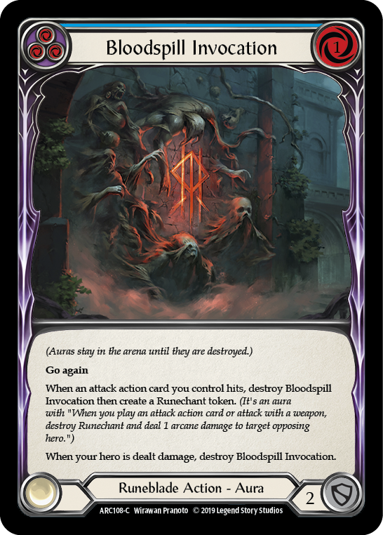 Bloodspill Invocation (Blue) [ARC108-C] (Arcane Rising)  1st Edition Normal | I Want That Stuff Brandon