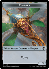 Thopter // Manifest Double-Sided Token [Outlaws of Thunder Junction Commander Tokens] | I Want That Stuff Brandon