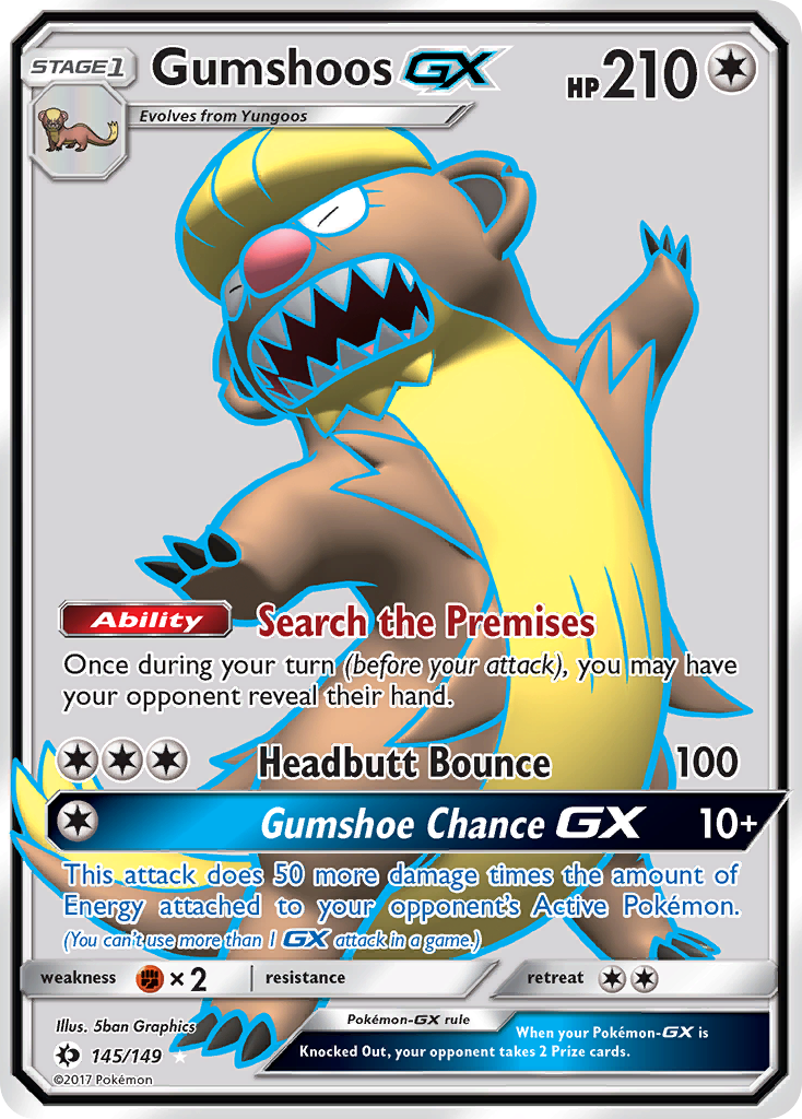 Gumshoos GX (145/149) [Sun & Moon: Base Set] | I Want That Stuff Brandon