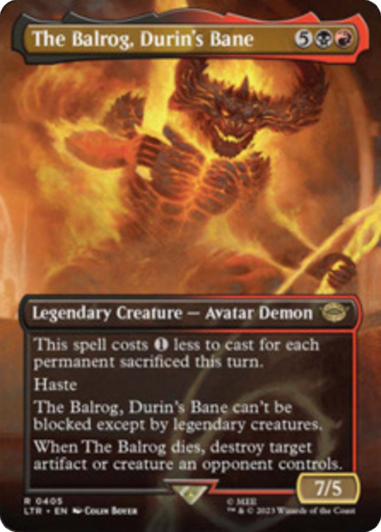 The Balrog, Durin's Bane (Borderless Alternate Art) [The Lord of the Rings: Tales of Middle-Earth] | I Want That Stuff Brandon