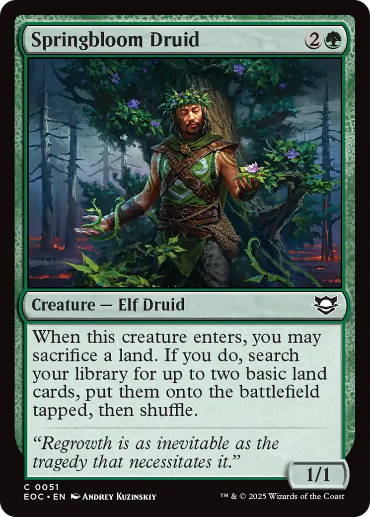 Springbloom Druid [Edge of Eternities Commander] | I Want That Stuff Brandon