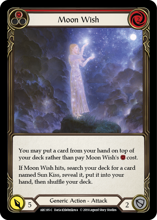 Moon Wish (Red) [ARC185-C] (Arcane Rising)  1st Edition Normal | I Want That Stuff Brandon