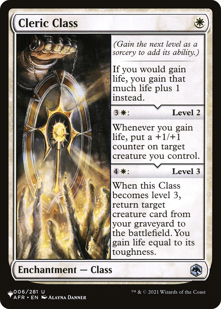 Cleric Class [The List Reprints] | I Want That Stuff Brandon