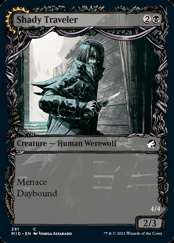 Shady Traveler // Stalking Predator (Showcase Equinox) [Innistrad: Midnight Hunt] | I Want That Stuff Brandon