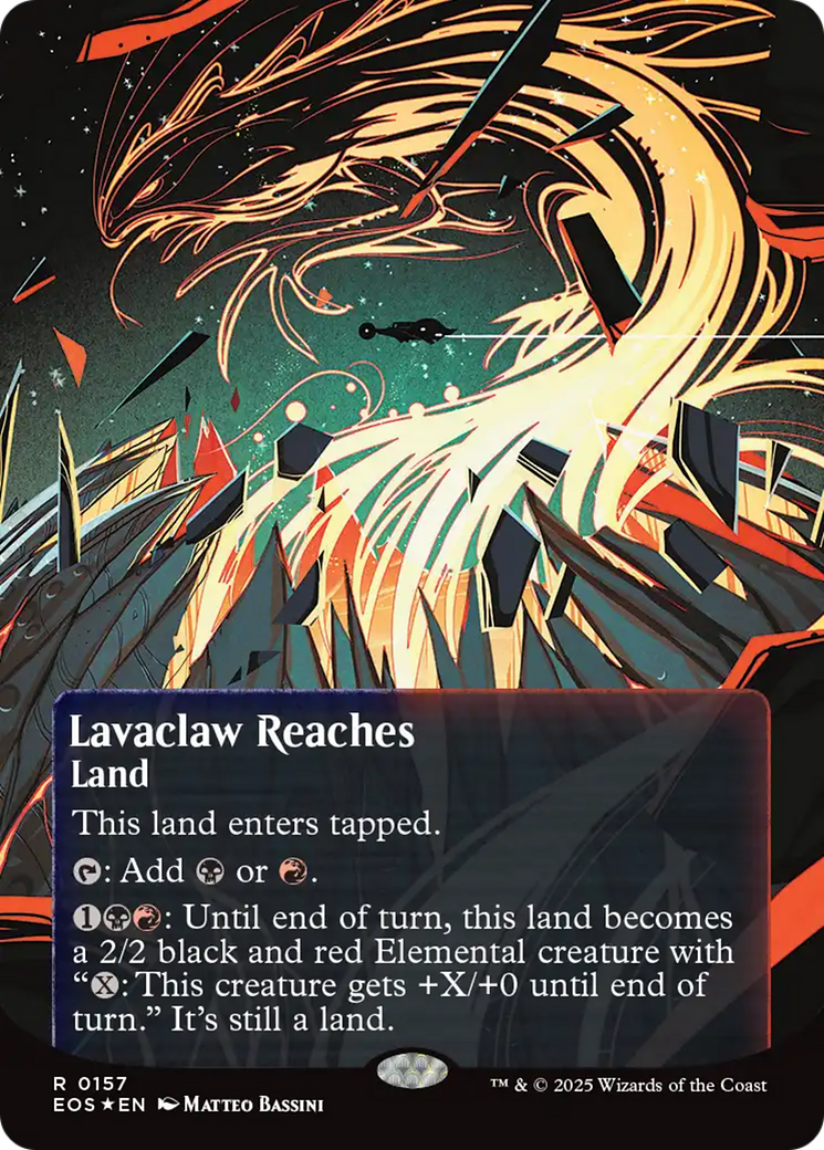 Lavaclaw Reaches (0157) (Borderless) (Galaxy Foil) [Edge of Eternities: Stellar Sights] | I Want That Stuff Brandon