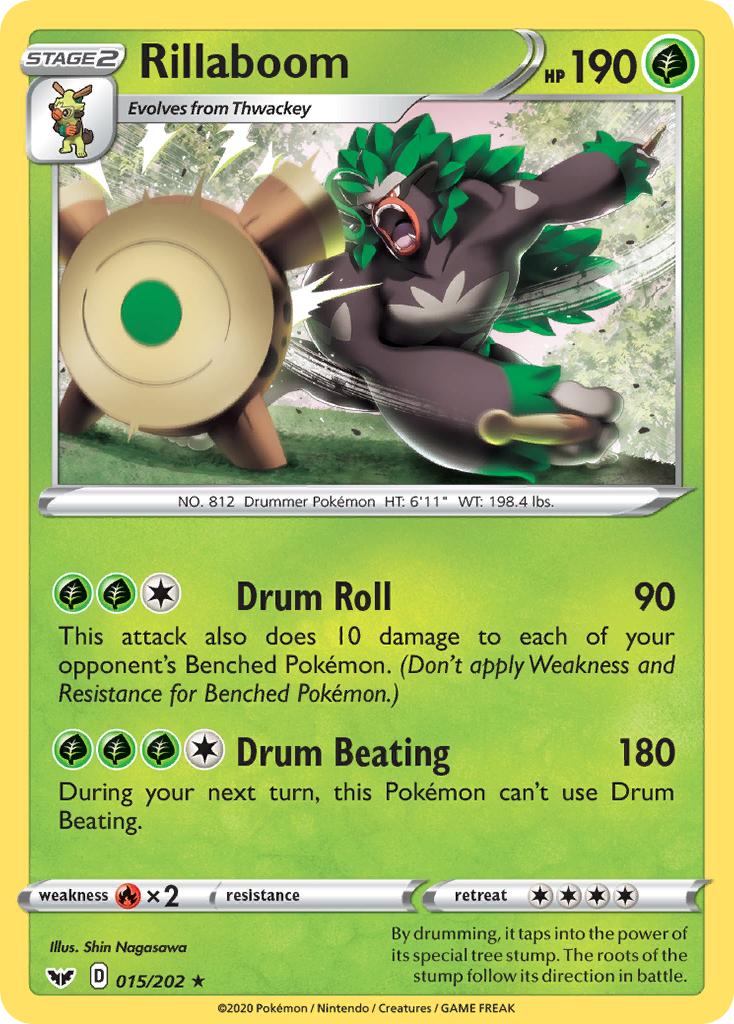 Rillaboom (015/202) [Sword & Shield: Base Set] | I Want That Stuff Brandon