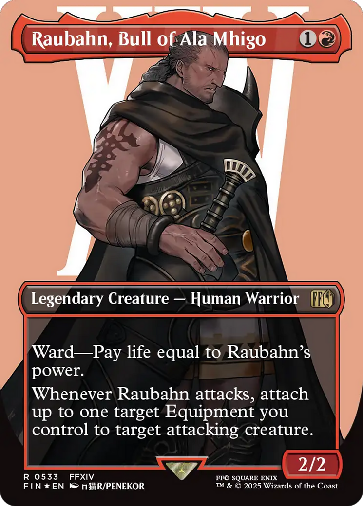 Raubahn, Bull of Ala Mhigo (Borderless) (Surge Foil) [FINAL FANTASY] | I Want That Stuff Brandon