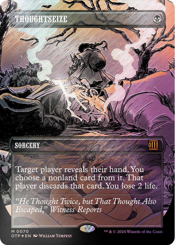 Thoughtseize (Textured Foil) [Outlaws of Thunder Junction: Breaking News] | I Want That Stuff Brandon