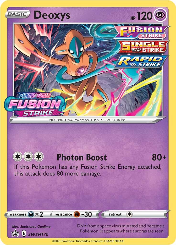 Deoxys (SWSH170) (Prerelease Promo) [Sword & Shield: Black Star Promos] | I Want That Stuff Brandon