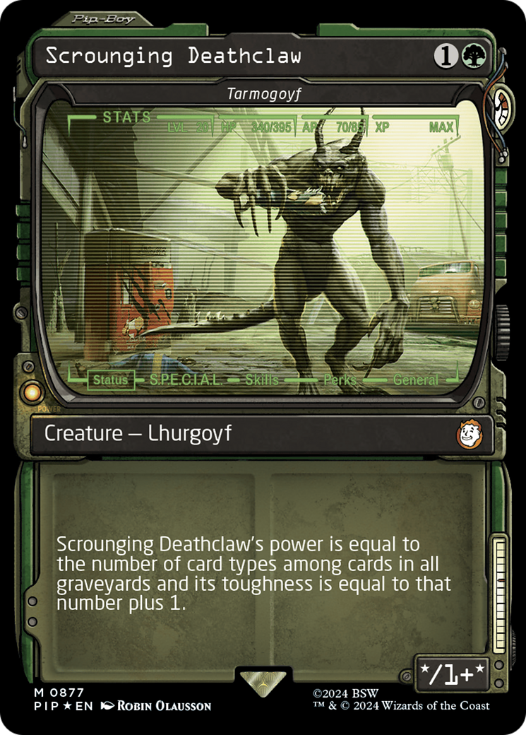 Scrounging Deathclaw - Tarmogoyf (Showcase) (Surge Foil) [Fallout] | I Want That Stuff Brandon