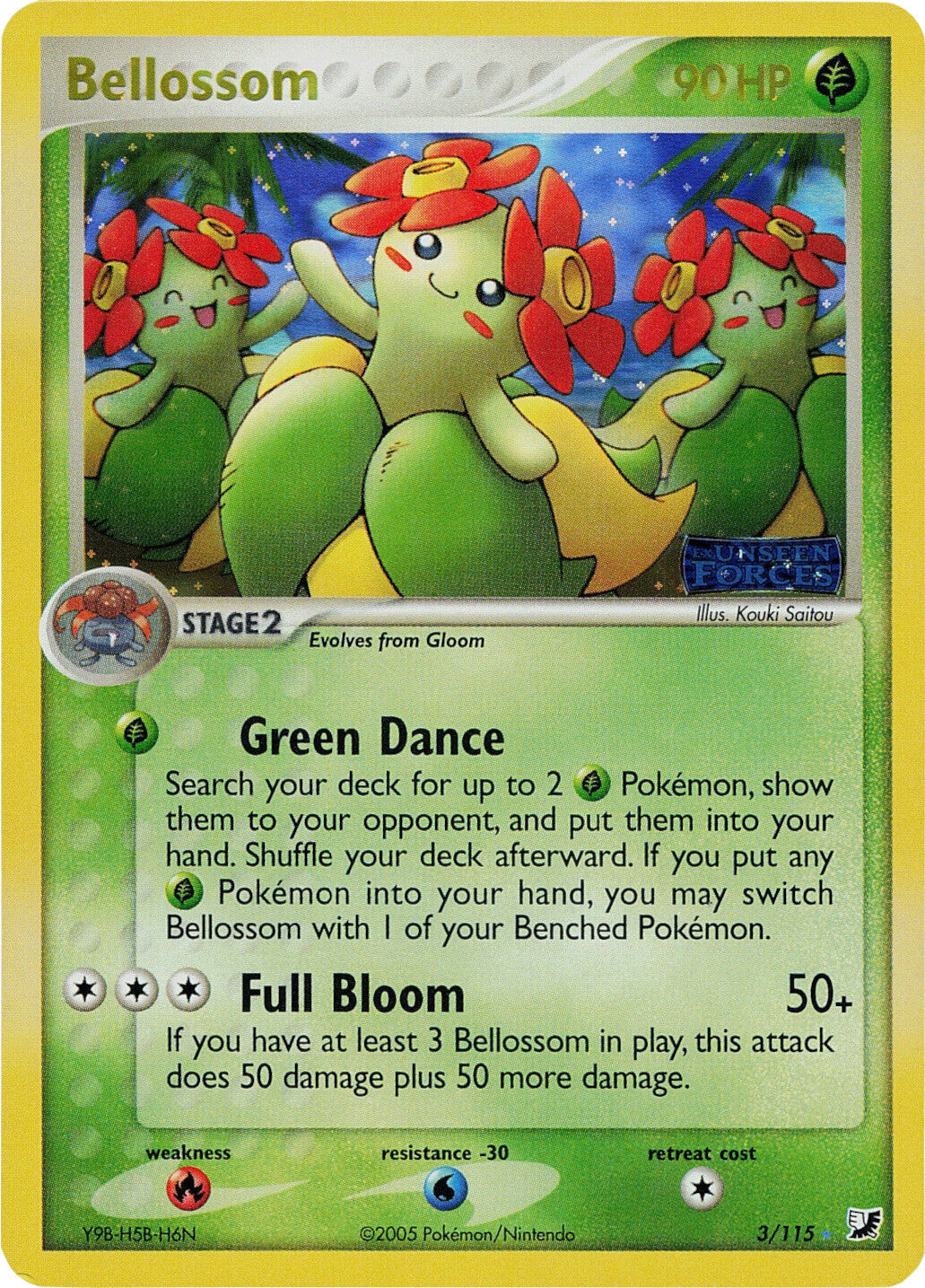 Bellossom (3/115) (Stamped) [EX: Unseen Forces] | I Want That Stuff Brandon