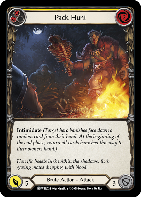 Pack Hunt (Yellow) [U-WTR024] (Welcome to Rathe Unlimited)  Unlimited Rainbow Foil | I Want That Stuff Brandon