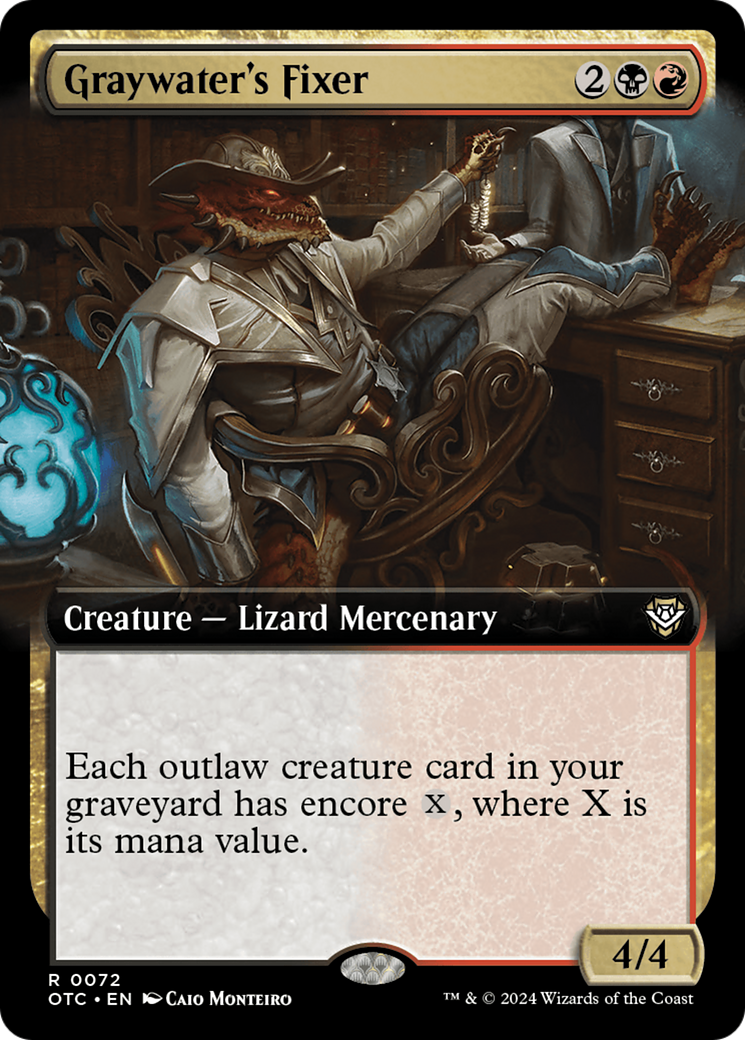 Graywater's Fixer (Extended Art) [Outlaws of Thunder Junction Commander] | I Want That Stuff Brandon