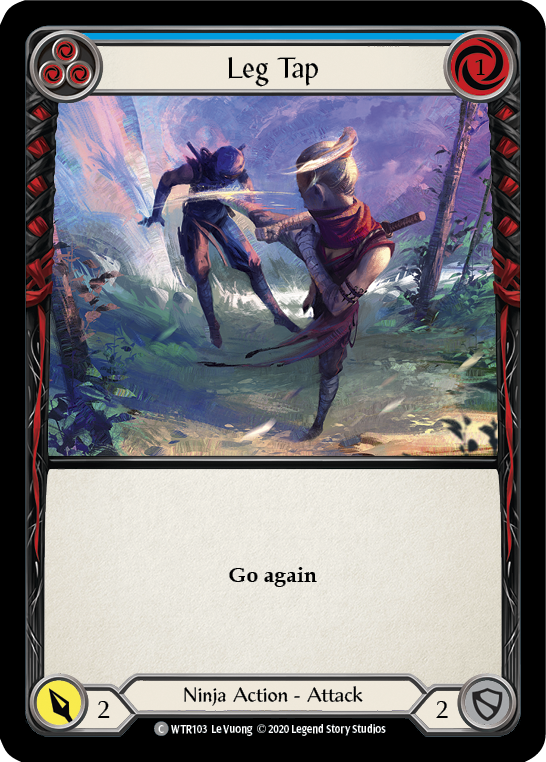 Leg Tap (Blue) [U-WTR103] (Welcome to Rathe Unlimited)  Unlimited Rainbow Foil | I Want That Stuff Brandon