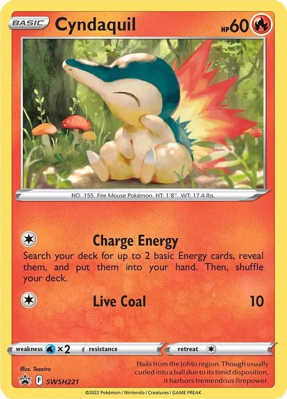 Cyndaquil (SWSH221) (Cosmos Holo) [Sword & Shield: Black Star Promos] | I Want That Stuff Brandon