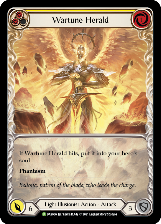 Wartune Herald (Yellow Extended Art) [FAB036] (Promo)  Rainbow Foil | I Want That Stuff Brandon