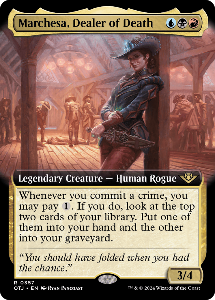 Marchesa, Dealer of Death (Extended Art) [Outlaws of Thunder Junction] | I Want That Stuff Brandon