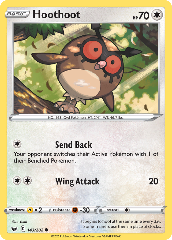 Hoothoot (143/202) [Sword & Shield: Base Set] | I Want That Stuff Brandon