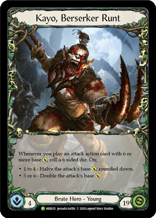 Kayo, Berserker Runt [HER025] (Promo)  Cold Foil | I Want That Stuff Brandon