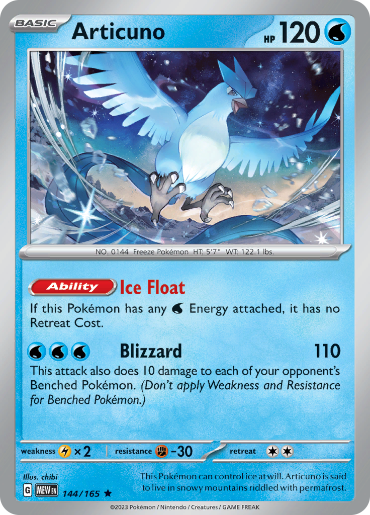 Articuno (144/165) [Scarlet & Violet 151] | I Want That Stuff Brandon