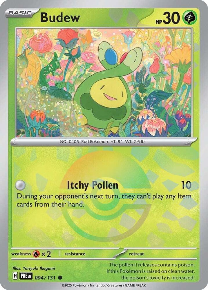 Budew (004/131) (Poke Ball Pattern) [Scarlet & Violet: Prismatic Evolutions] | I Want That Stuff Brandon