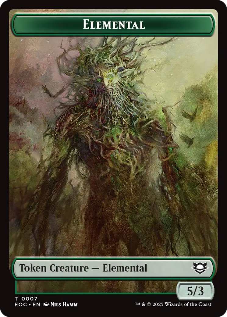 Beast (0006) // Elemental (0007) Double-Sided Token [Edge of Eternities Commander Tokens] | I Want That Stuff Brandon