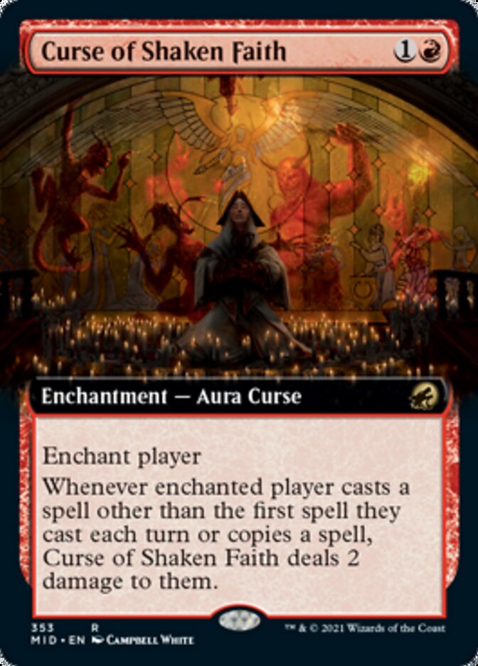 Curse of Shaken Faith (Extended Art) [Innistrad: Midnight Hunt] | I Want That Stuff Brandon