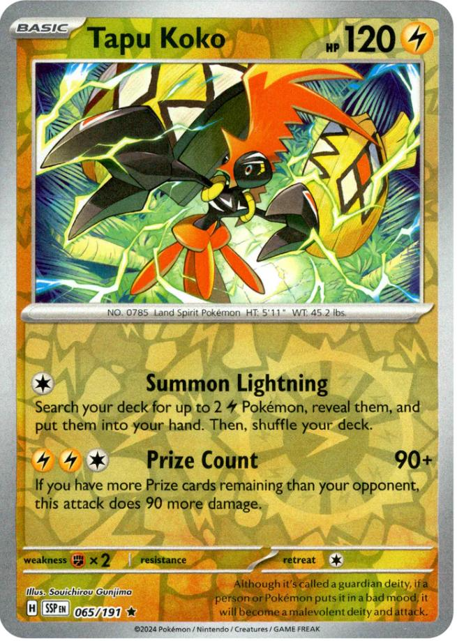 Tapu Koko (065/191) [Scarlet & Violet: Surging Sparks] | I Want That Stuff Brandon